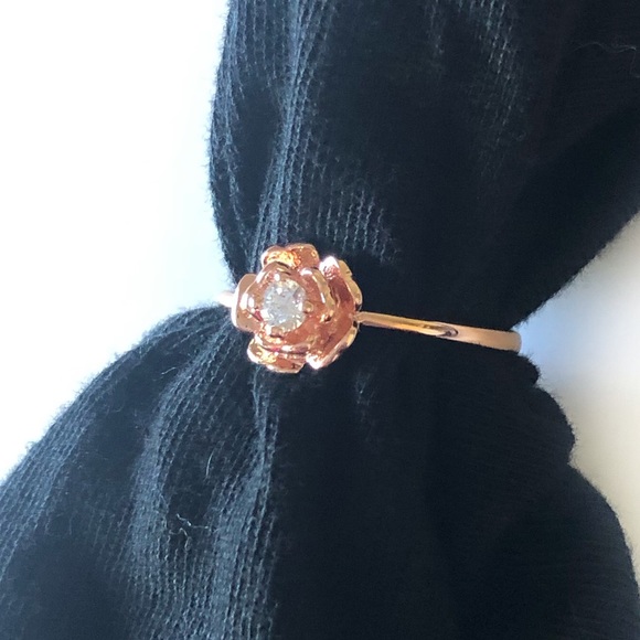 NEW SIZE 8 CZ ROSE RING - Picture 5 of 5